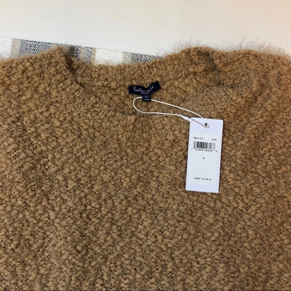 🔥Splendid super soft tan chunky sweater. Medium NWT